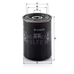 Alyvos filtras  MANN-FILTER W 816/80