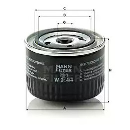 Alyvos filtras  MANN-FILTER W 914/4