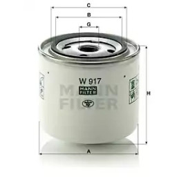 Automatinės transmisijos hidraulinis filtras  MANN-FILTER W 917