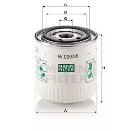 Alyvos filtras  MANN-FILTER W 920/38