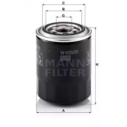 Alyvos filtras  MANN-FILTER W 930/26