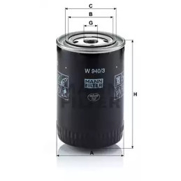 Alyvos filtras  MANN-FILTER W 940/3