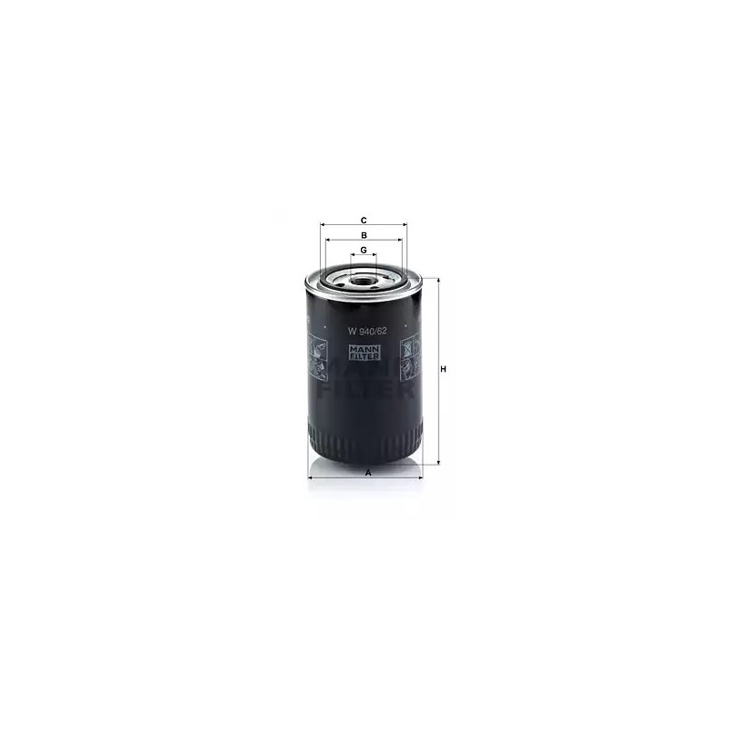 Alyvos filtras  MANN-FILTER W 940/62