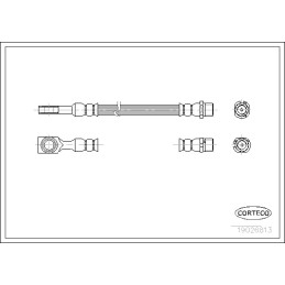 Stabdžių žarnelė  CORTECO 19026813