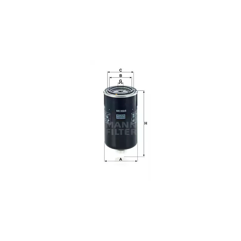 Kuro filtras  MANN-FILTER WK 950/6