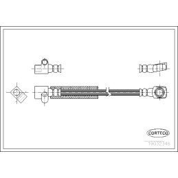 Stabdžių žarnelė  CORTECO 19032346