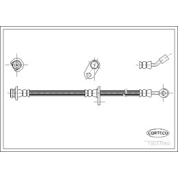 Stabdžių žarnelė  CORTECO 19033560