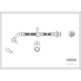 Stabdžių žarnelė  CORTECO 19035118
