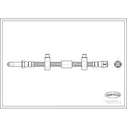 Stabdžių žarnelė  CORTECO 19035314