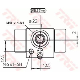 Rato stabdžių cilindras  TRW BWB111A