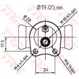 Rato stabdžių cilindras  TRW BWD119