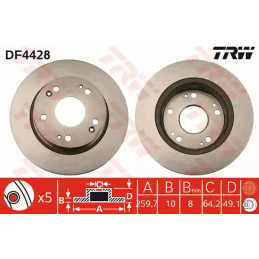 Stabdžių diskas  TRW DF4428