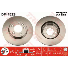 Stabdžių diskas  TRW DF4762S