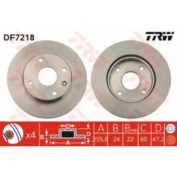 Stabdžių diskas  TRW DF7218