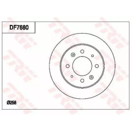 Stabdžių diskas  TRW DF7680