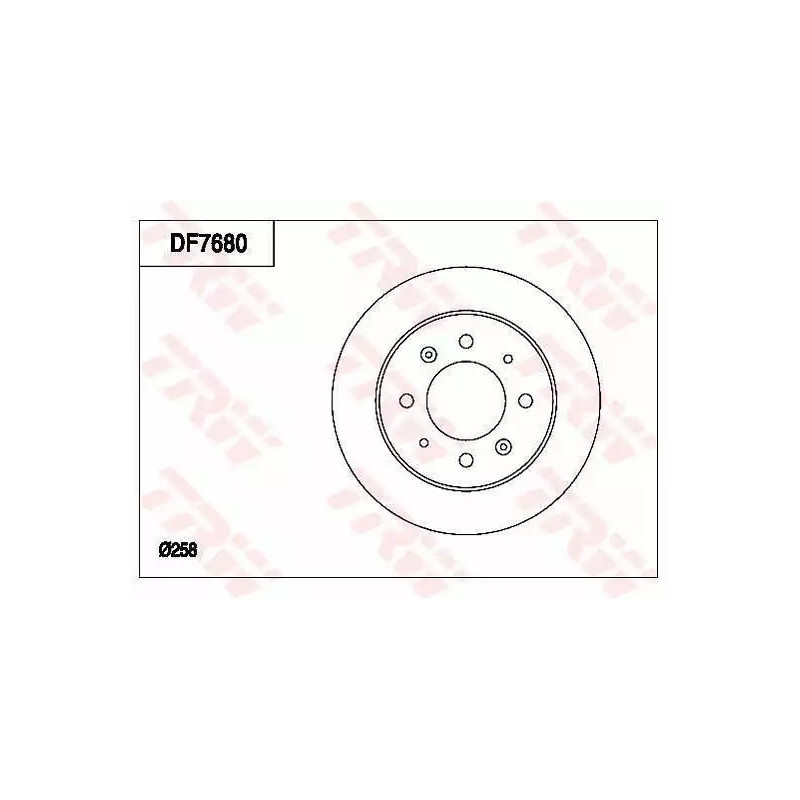 Stabdžių diskas  TRW DF7680
