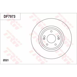 Stabdžių diskas  TRW DF7973