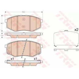 Diskinių stabdžių trinkelių rinkinys  TRW GDB3553